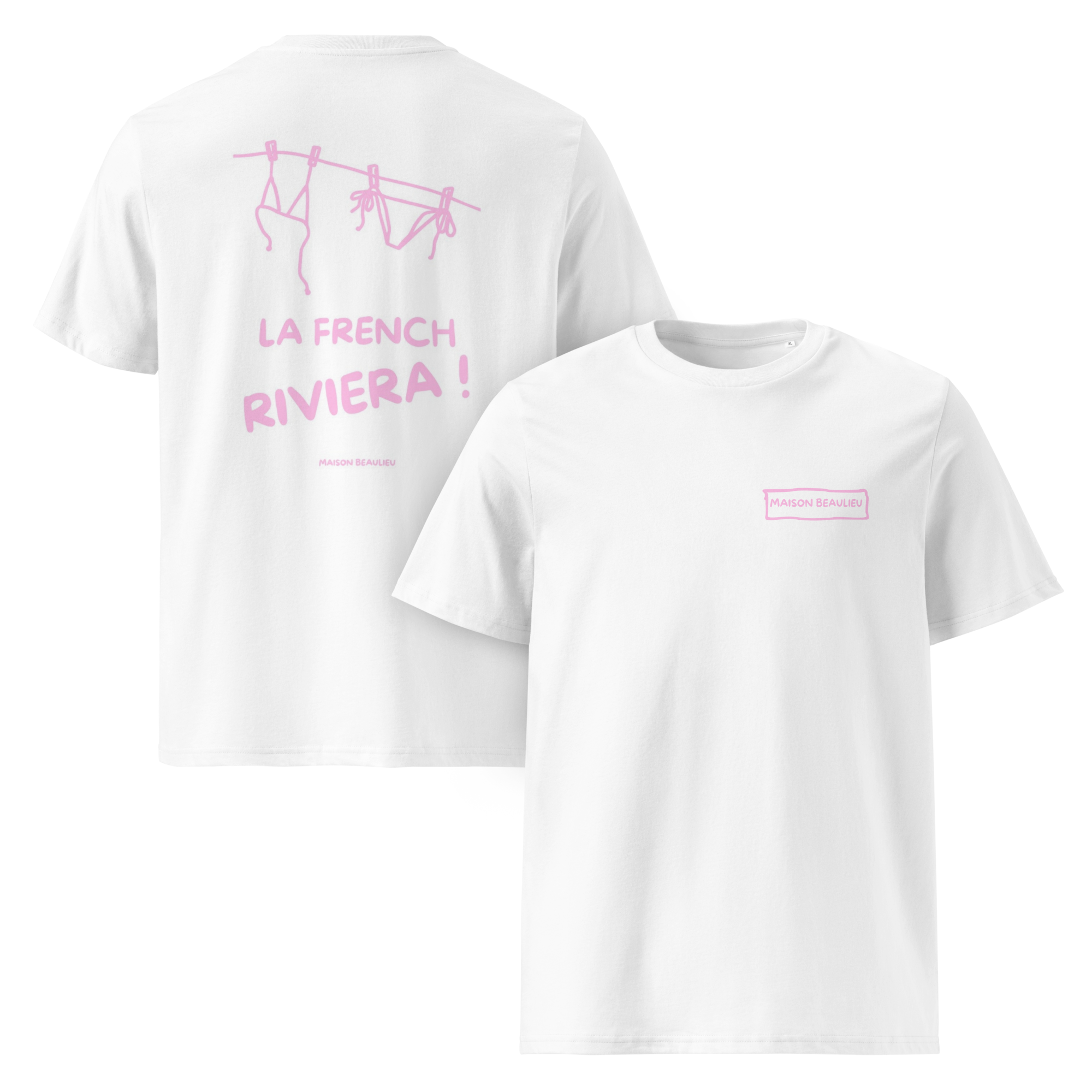 T-shirt La French Riviera ! Rose